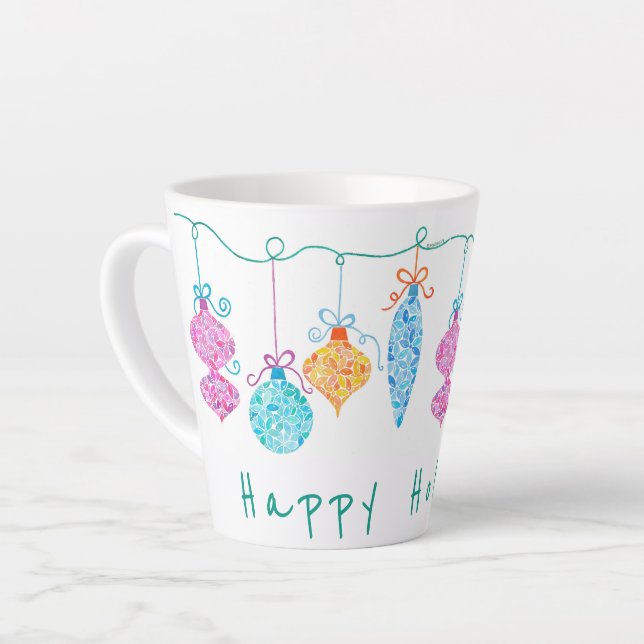 Chaîne Ornements Mug en latte (Angle gauche)