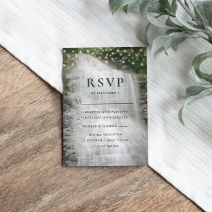 Chaîne Rustique de cascade éclaire mariage RSVP