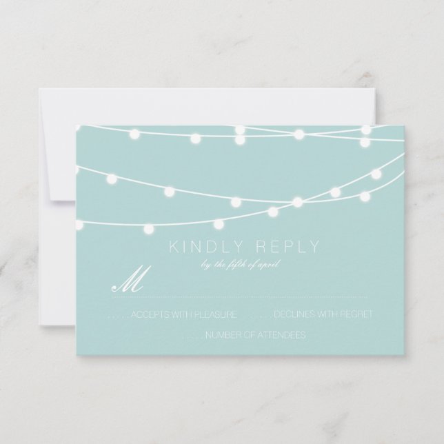 Chaîne simple de lumière mariage RSVP | MARIAGE (Devant)