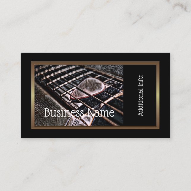 Chaînes De Guitare En Carte de visite En Cuir 4 (Devant)