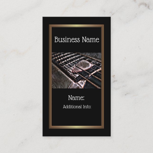 Chaînes De Guitare En Carte de visite En Cuir 5 (Devant)