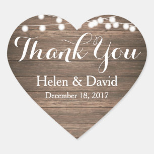 Chaînes légères Merci Mariage Faveur Stickers