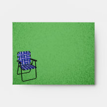 Chaise de pelouse bleue [Enveloppe Carte pour note