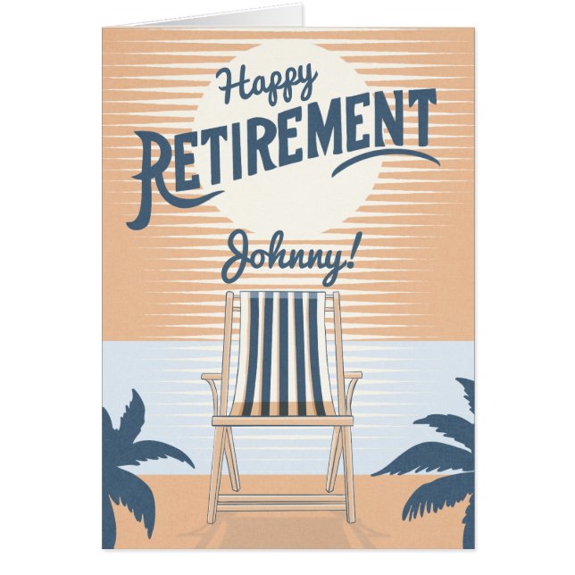 Chaise de plage coucher de soleil heureux retraite (Devant)