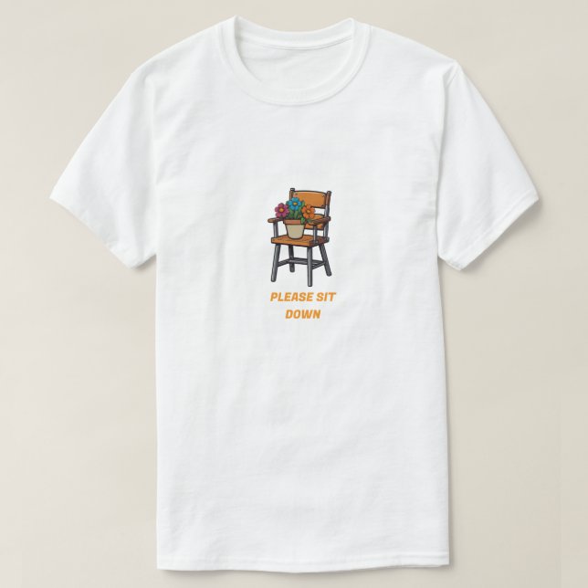 Chaise et t-shirt de fleurs (Design devant)