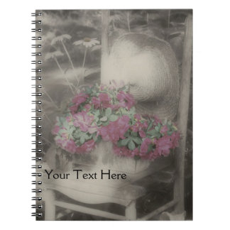 Chaise Fleur Jardin En Carnet Noir Et Blanc