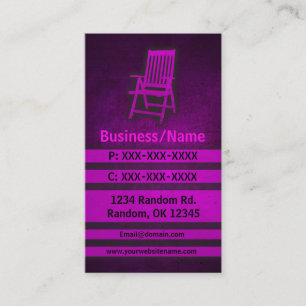 Chaise grunge rose sur mesure cartes de visite