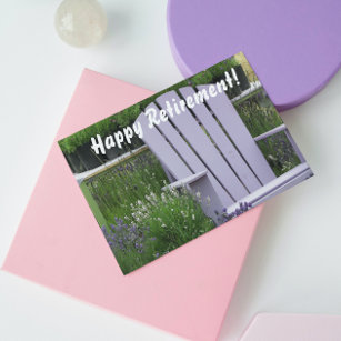 Chaise Lavender Garden Carte de retrait photo