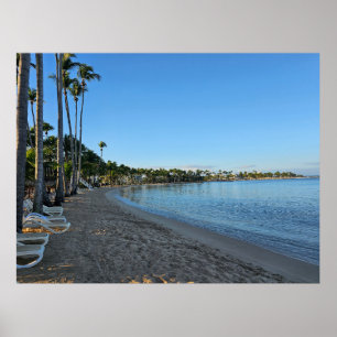 Chaise longue, affiche de plage