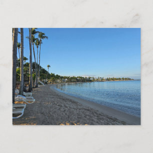 Chaise longue, carte postale de plage