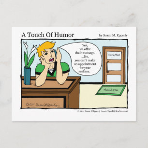 Chaise "Touch of Humour" Massage Comic Carte posta