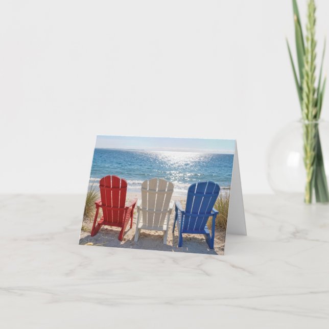 Chaises Adirondack de couleurs patriotiques (Devant)