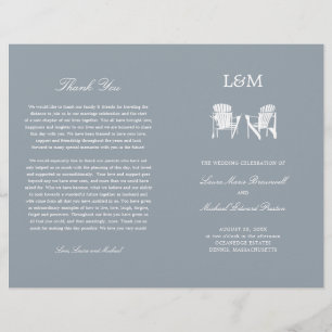 Chaises Adirondack Programme de mariage gris argen