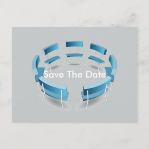 Chaises dans une carte postale circulaire de