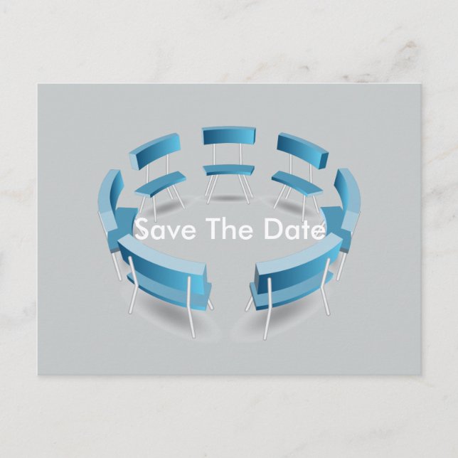 Chaises dans une Formation circulaire Carte postal (Devant)