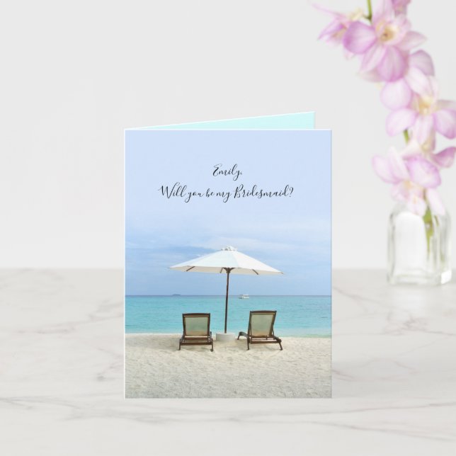 Chaises De Plage Be My Bridesmaid Cartes pliées (Orchidée)