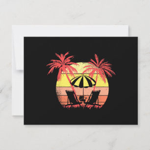 Chaises de plage Parasol Eté Coucher de soleil 80s