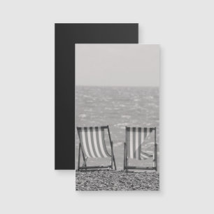 Chaises de plage rayées vintage
