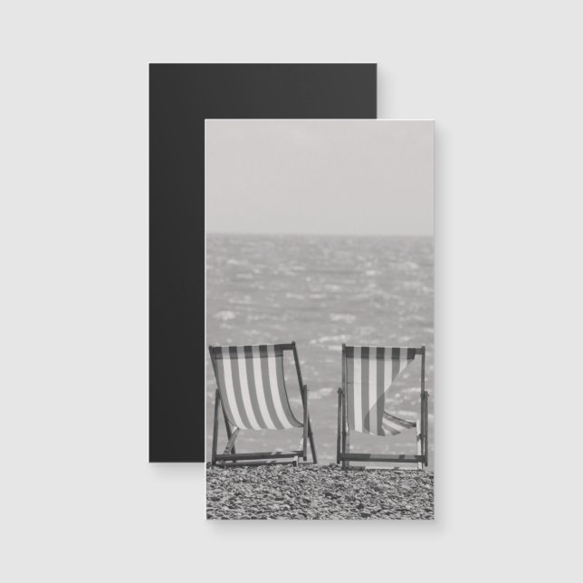 Chaises de plage rayées vintage (Devant / Derrière)