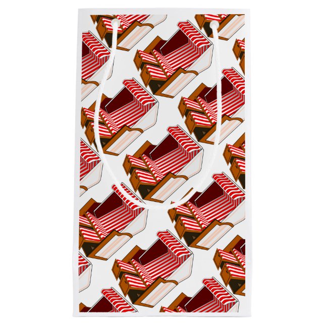 Chaises de plage rouges et blanches Sac cadeau de  (Devant)