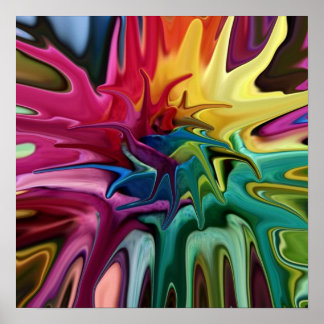 Chakra Balance Bright Colorful Poster Abstrait