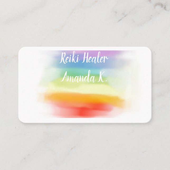 Chakra Lightworker Reiki Couleurs Cartes de visite (Devant)
