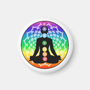 Chakra Lotus Magnet - Arrondi Sacré Yoga Art