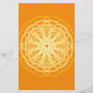 Chakra Mandala Géométrie Sacrée Bright Orange