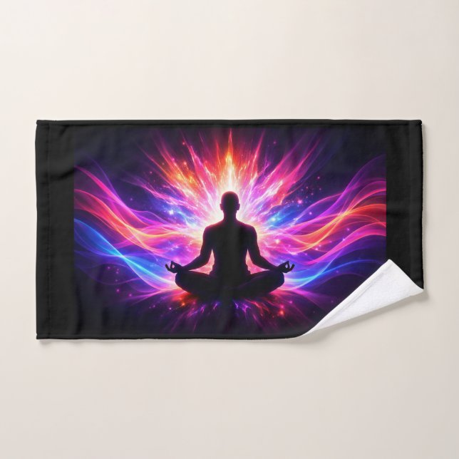 Chakra Meditation Hand Towel Yoga Design (Serviette à main)