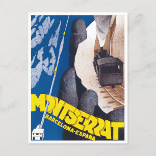 Chalet Montserrat Espagne carte postale voyage vin