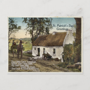 Chalet vintage St. Patricks Day carte postale