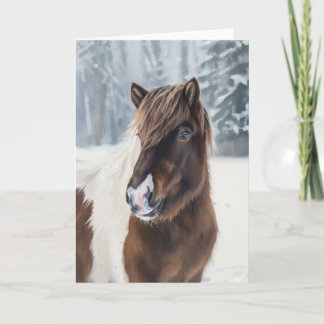 Chaleur d'hiver – Carte aquarelle de cheval island