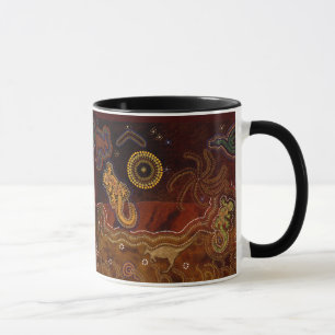 "Chaleur du désert" Mug australien de style aborig
