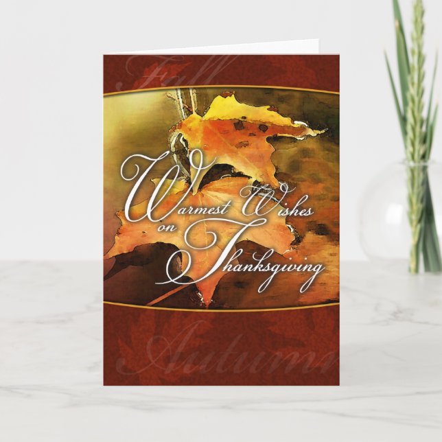 Chaleureux Chaud Chute Sunset Carte Thanksgiving (Devant)