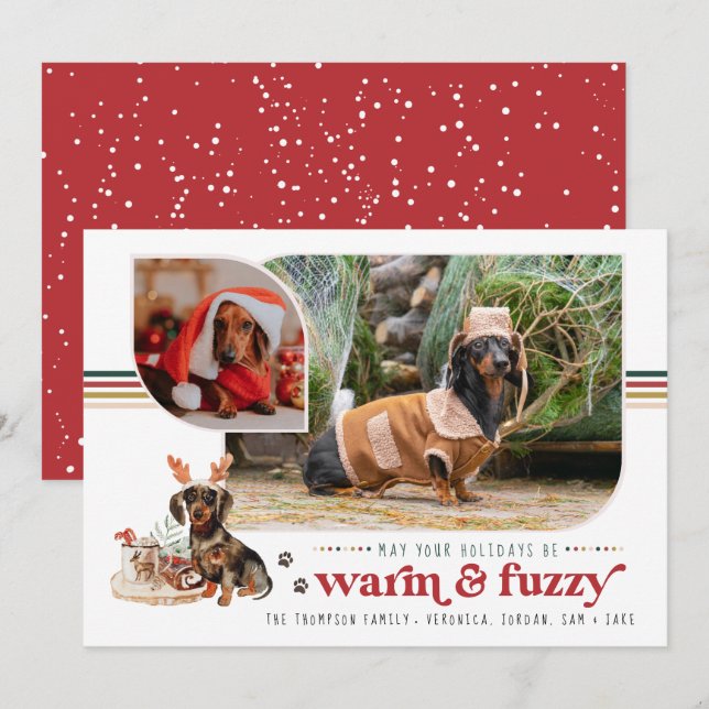 Chaleureux et flou | Carte photo de vacances pour  (Devant / Derrière)