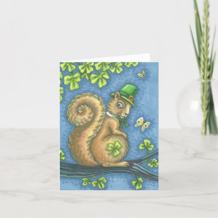 CHALEUREUX IRLANDAIS LEPRECHAUN CARTE DE REMARQUE 