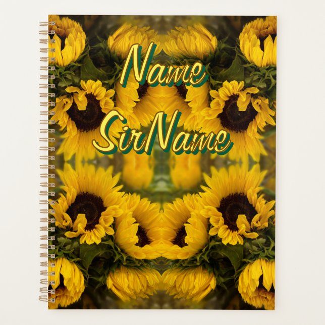 Chaleureux Tournesols dorés Texte personnalisé (Devant)