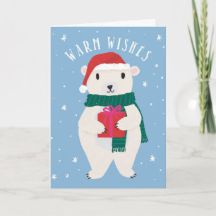Chaleureux Voeux Beary Joyeux Noël Carte de voeux