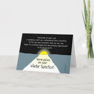 Chaleureux voeux sur votre solstice d'hiver! Carte