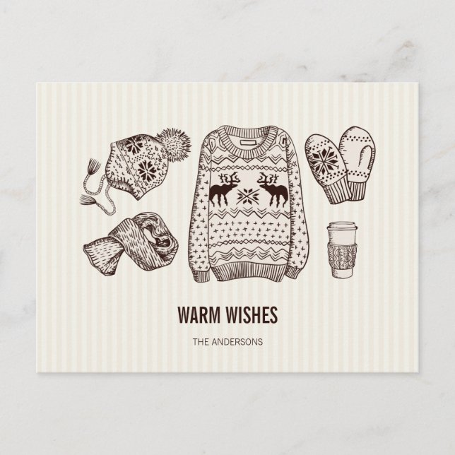Chaleureux voeux Vacances Essentials Carte postale (Devant)