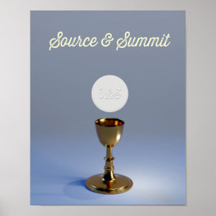 Chalice Eucharistie Sainte et Poster d'accueil