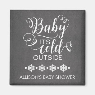 Chalkboard Baby Il fait froid dehors Favor Magnet