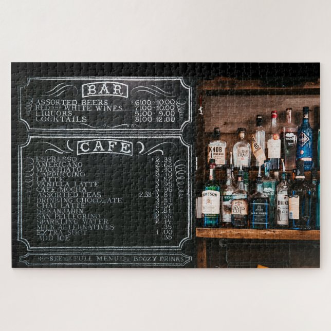  Chalkboard Bar Menu Puzzle (Horizontal)