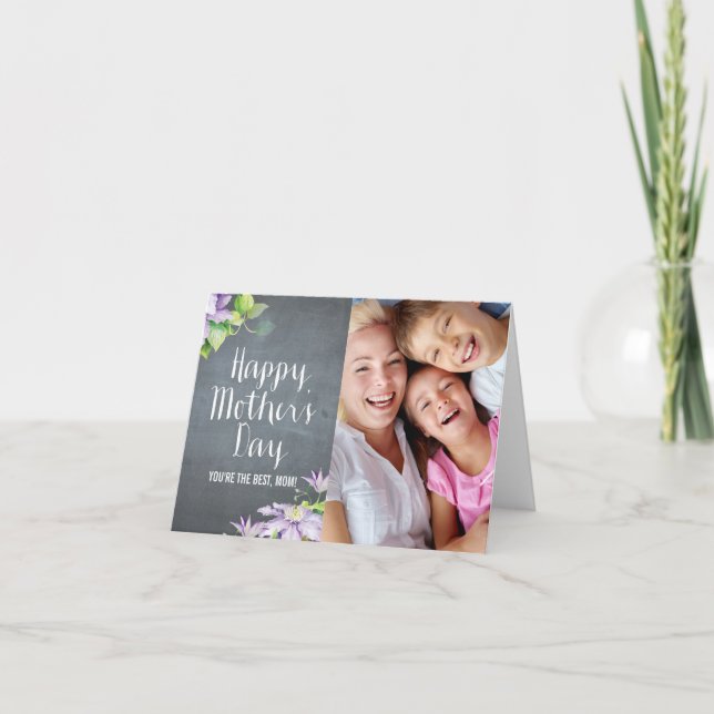Chalkboard BloomMothers Day Carte photo (Devant)