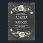Chalkboard Blooms Invitations de mariage<br><div class="desc">Éléments correspondants disponibles. Visitez notre magasin à BERRYBERRYSWEET.COM pour plus d'options. Design © Berry Berry Sweet Designs</div>