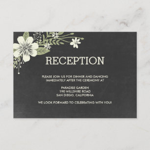 Chalkboard Blooms Mariage Cartes de Réception