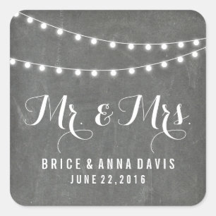 Chalkboard Chaîne Été Stickers Mariage Lumière