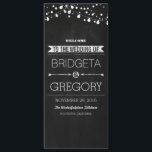 Chalkboard Chaîne Lights Programmes de mariage<br><div class="desc">Programmes de mariage modernes avec Chalkboard String de lumières et flèches d'amour.</div>