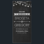 Chalkboard Chaîne Lights Programmes de mariage<br><div class="desc">Programmes de mariage modernes avec Chalkboard String de lumières et flèches d'amour.</div>