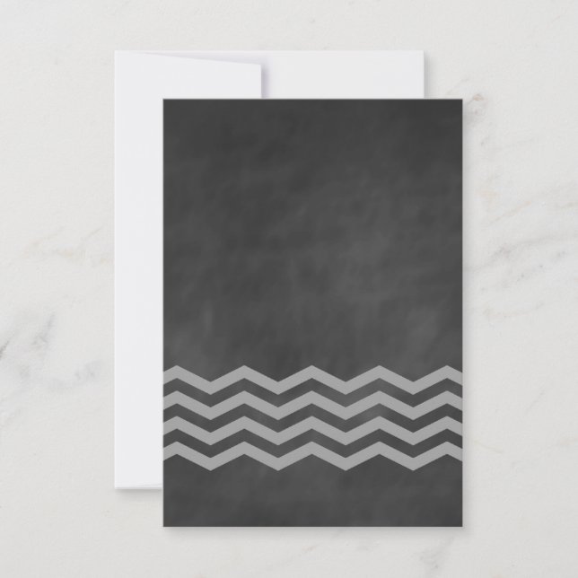 Chalkboard Chevron RSVP (Devant)